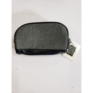 Elite Traveler Case Pouch Gray Top Round Zipper Handheld Cosmetic Bag